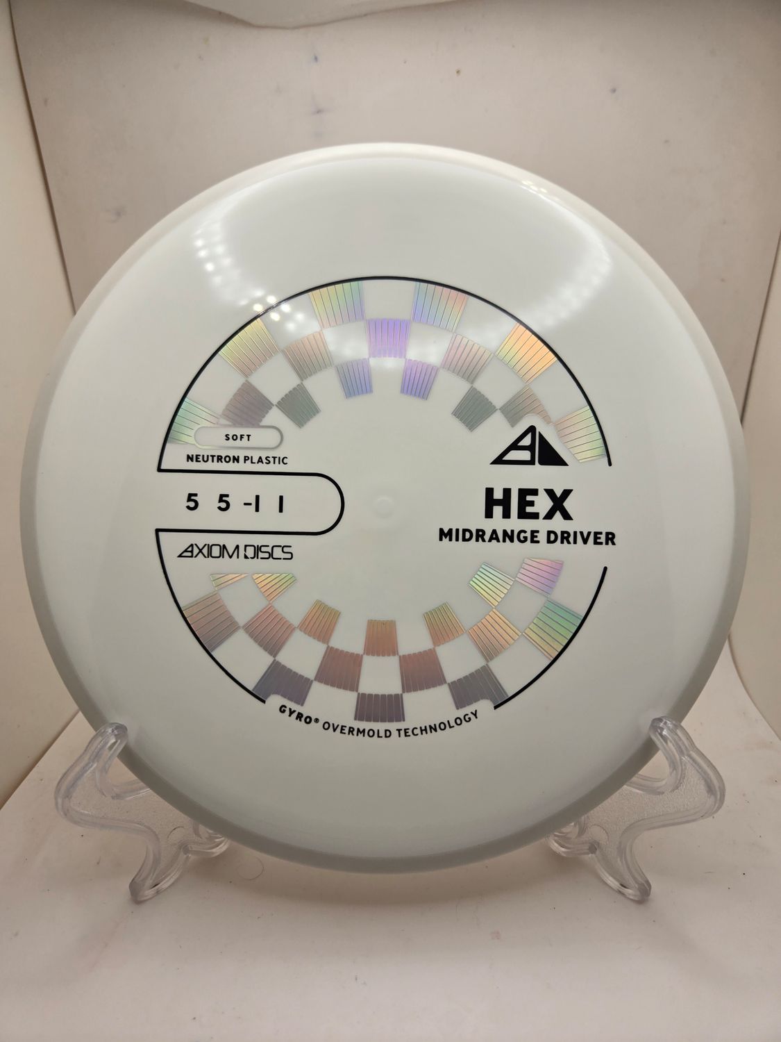 Axiom Discs MVP Open 2025 Hex Neutron Soft White with White/Grey Rim 176g