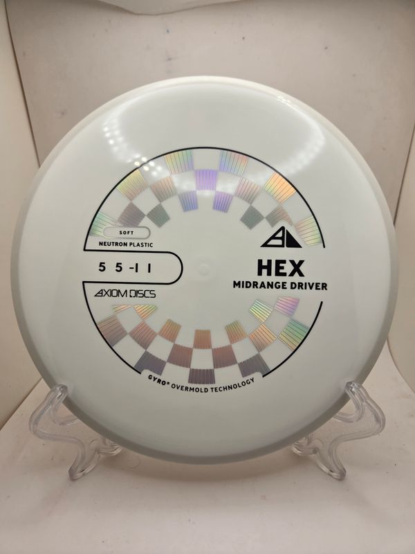 Axiom Discs MVP Open 2025 Hex Neutron Soft White with White/Grey Rim 176g