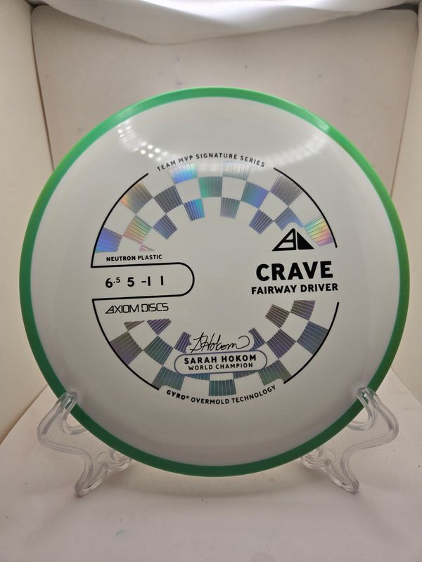 Axiom Discs Neutron Crave White Plate Green Rim 168g