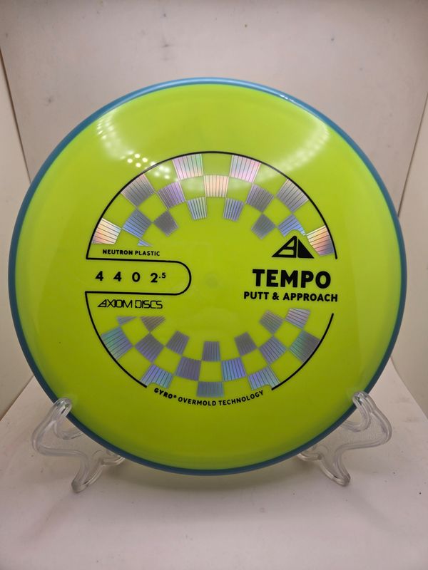 Axiom Discs Tempo Neutron Yellow with Teal Rim 172g