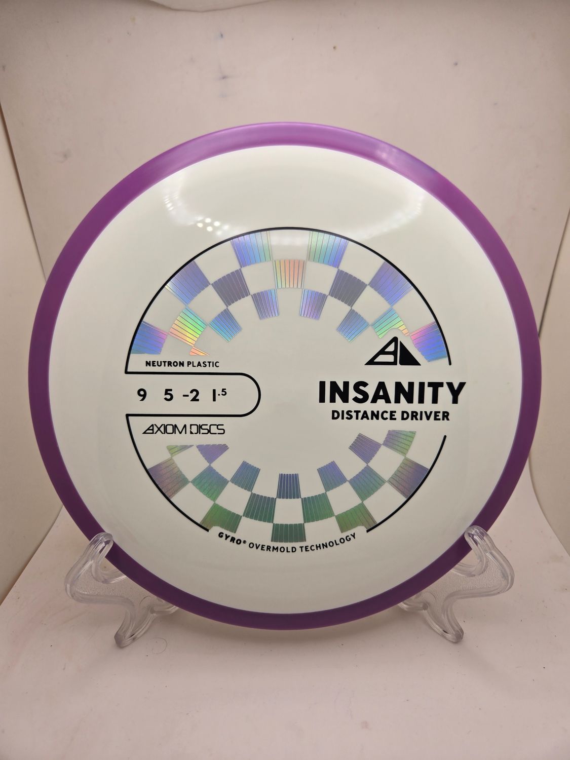 Axiom Discs Insanity White with Purple Rim 173g