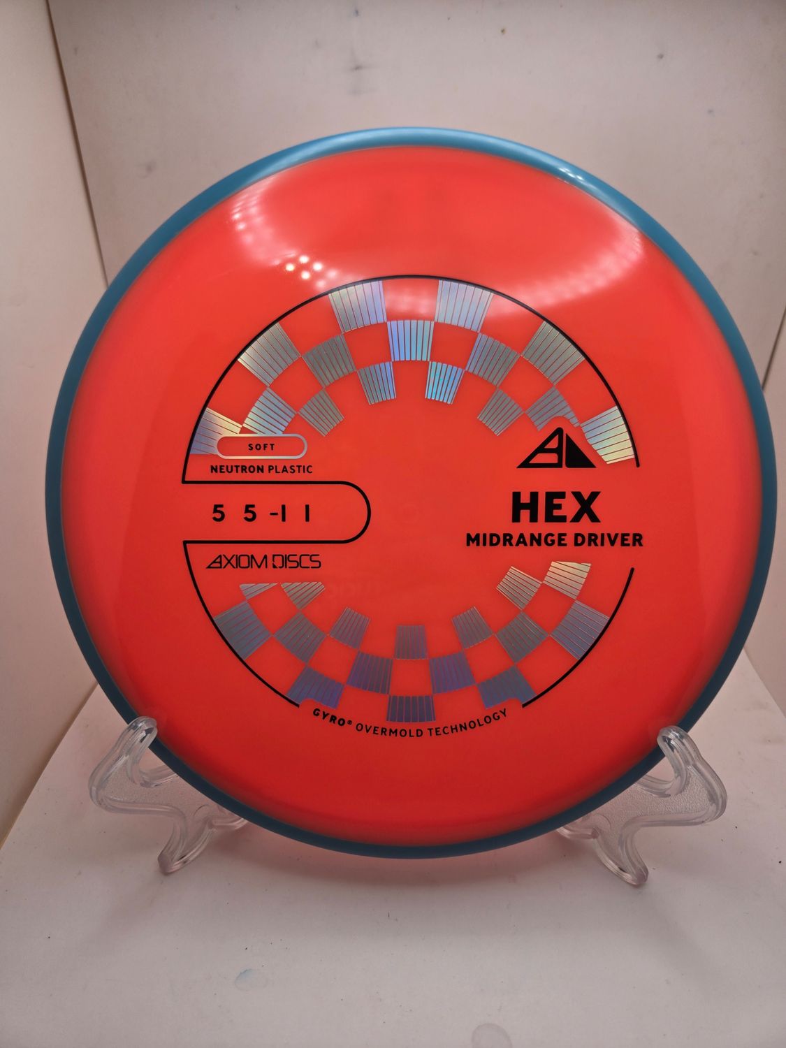 Axiom Discs MVP Open 2025 Hex Neutron Soft Orange with Blue Rim 176g
