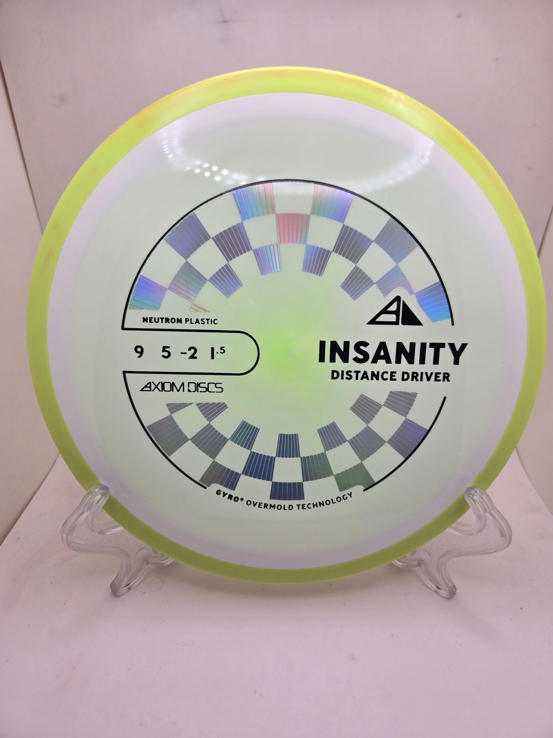Axiom Discs Insanity White with Yellow Rim 169g