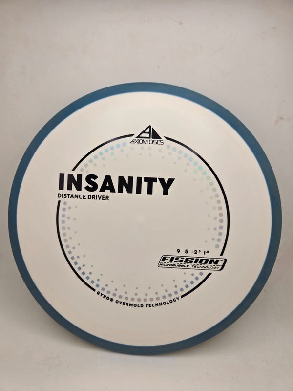 Axiom Discs Fission Insanity White with Swirly Blue Rim 167g