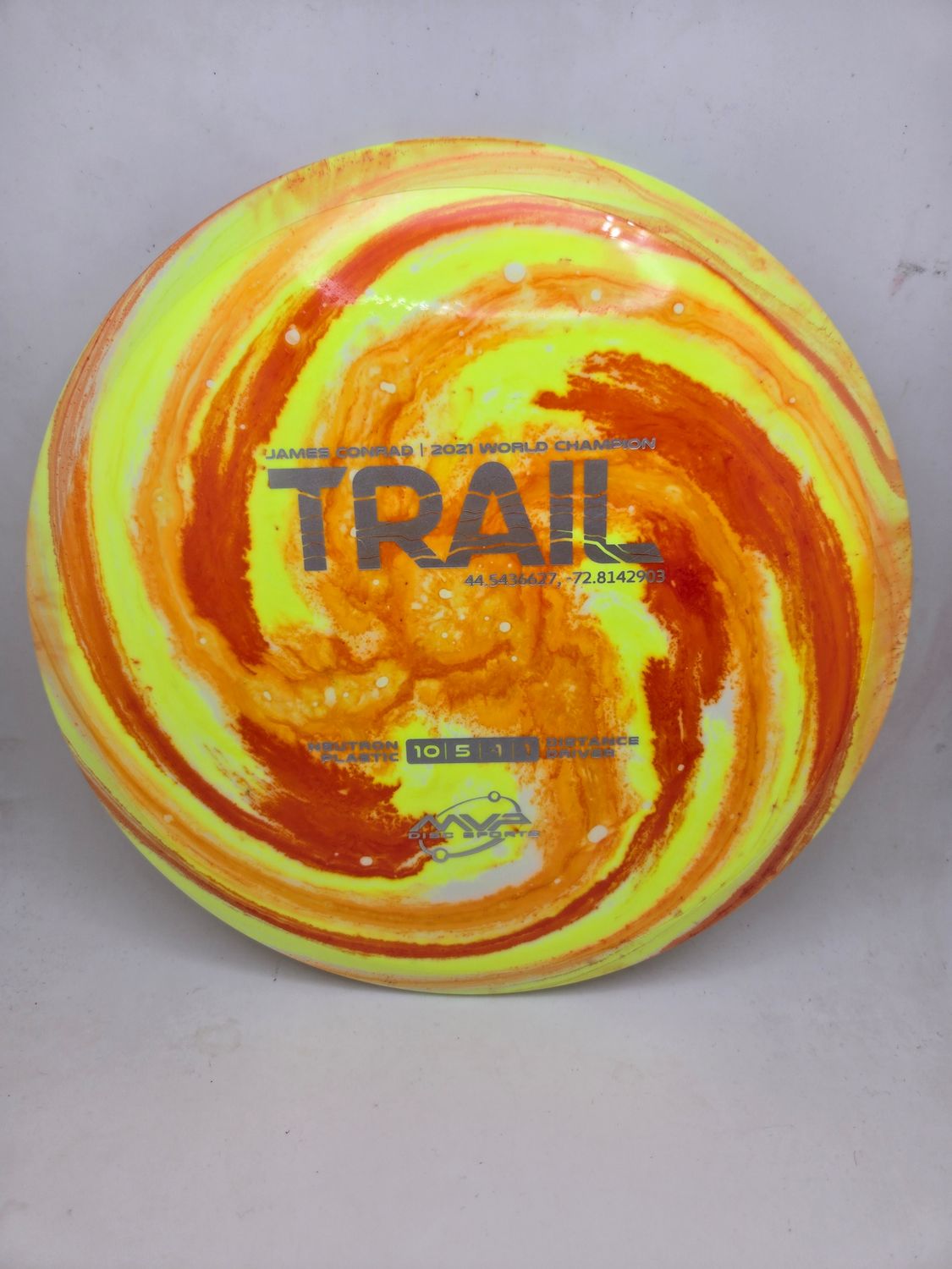 MVP Discs Neutron Trail Dyed Yellow/Orange Swirl 174g