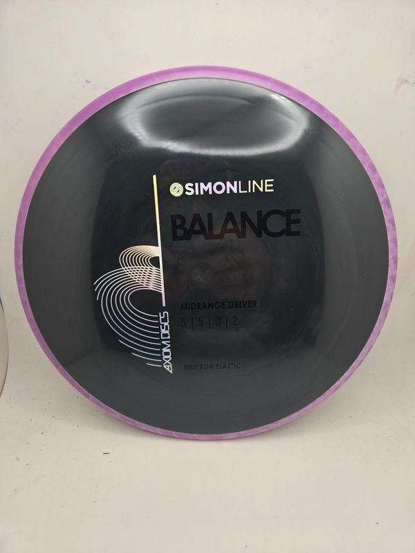 Axiom Discs Neutron Balance Stock Black with Purple Swirly Rim 176g