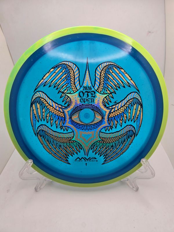 Axiom Discs Particle Proton Soft Rhythm Blue with Yellow/Green Rim 173g