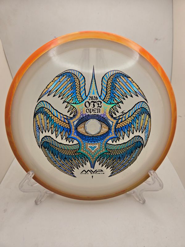 Axiom Discs Particle Proton Soft Rhythm Clear with Swirly Orange Rim 174g