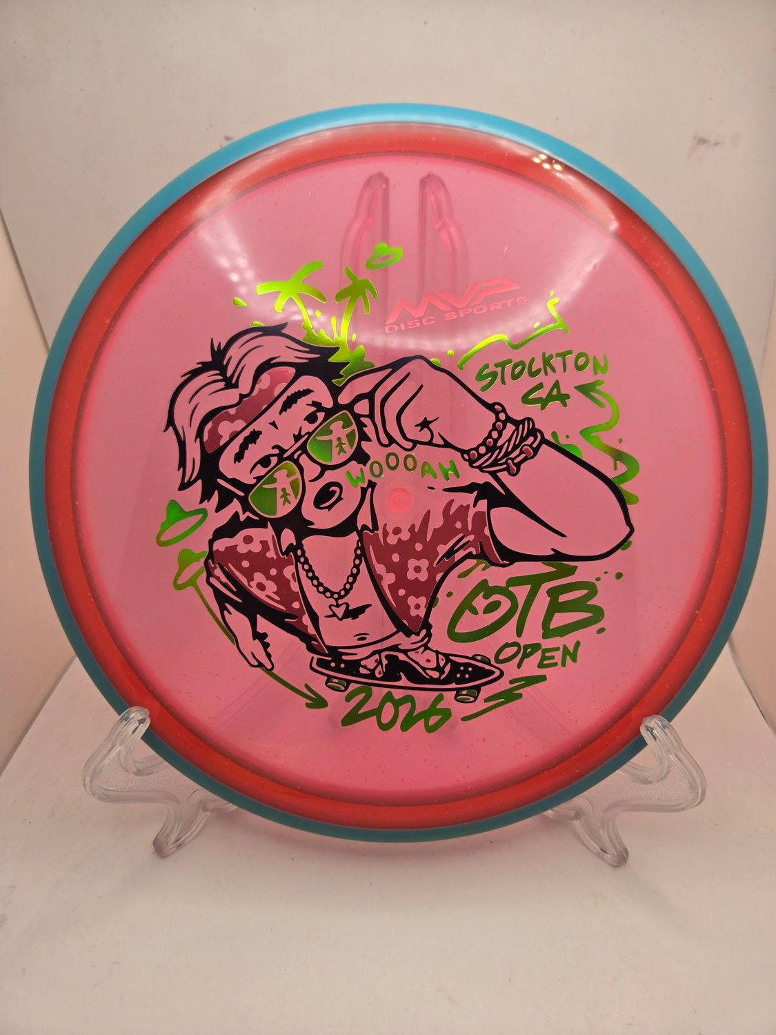 Axiom Particle Proton Soft Hex 2026 OTB Series Watermelon Red with Teal Rim 176g