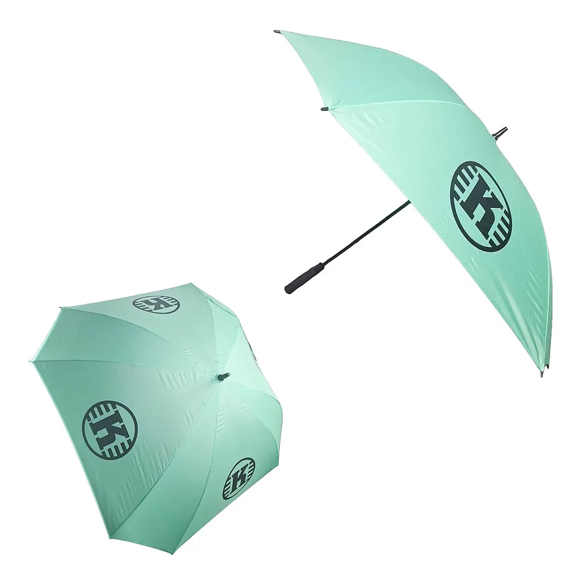 Kastaplast Discs - Mint/Black Kastaplast Discs 60" Arc Umbrella