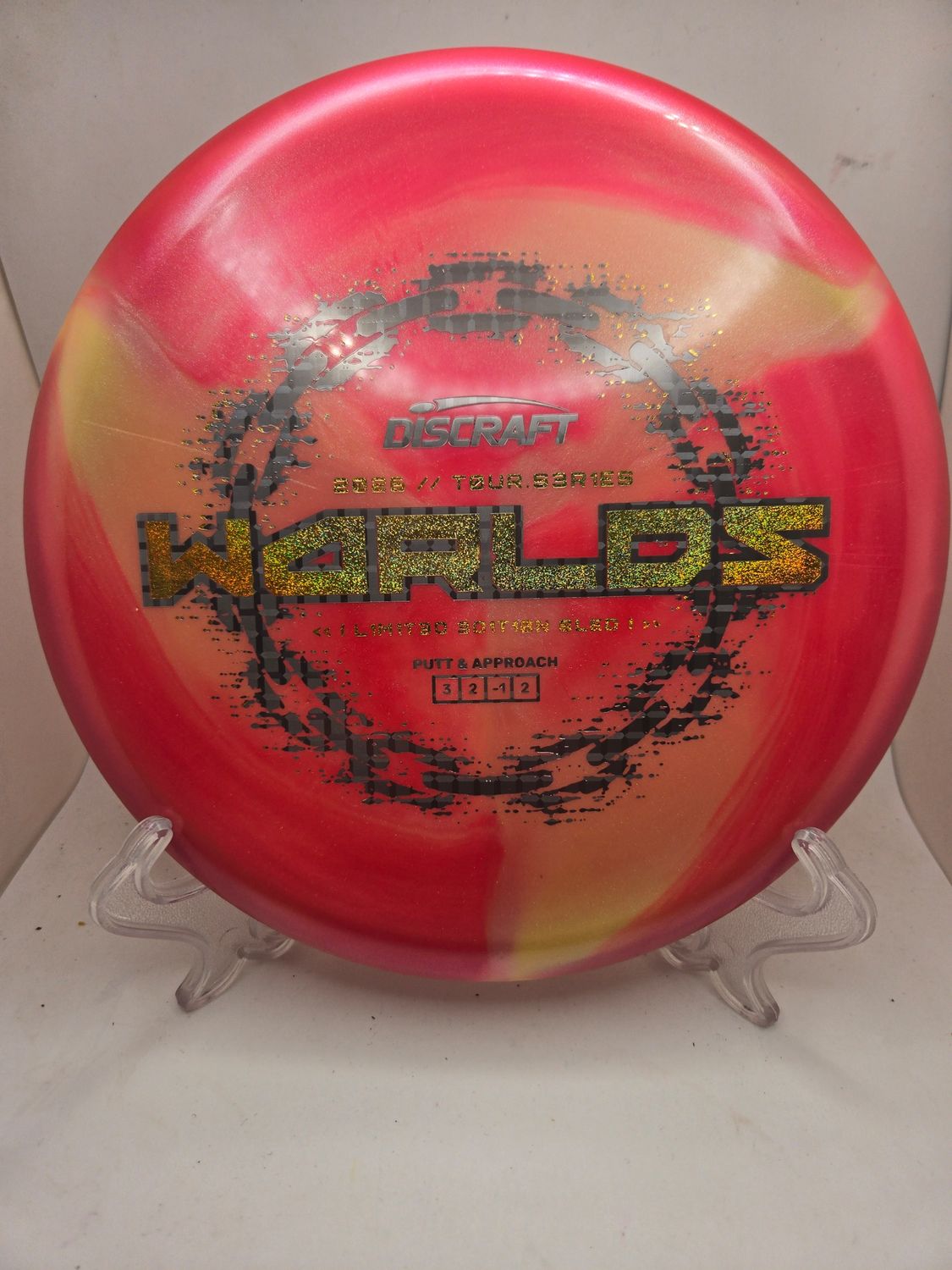 Discraft Discs 2026 Worlds Tour Series Sled Salmon with Gold Sparkle Stamp 178g