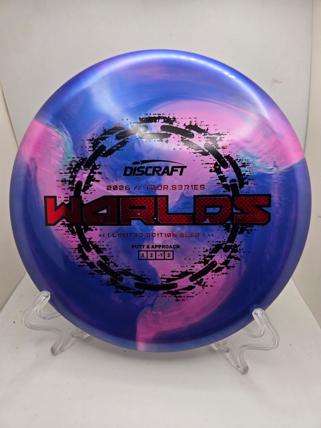 Discraft Discs 2026 Worlds Tour Series Sled Blurple with Red Stamp 175g