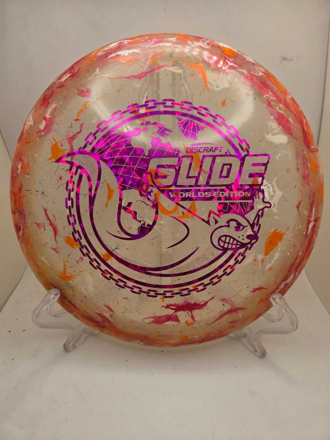 Discraft Discs 2026 Worlds Z FLX Jawbreaker Glide Pink/Red/Orange 175-176g