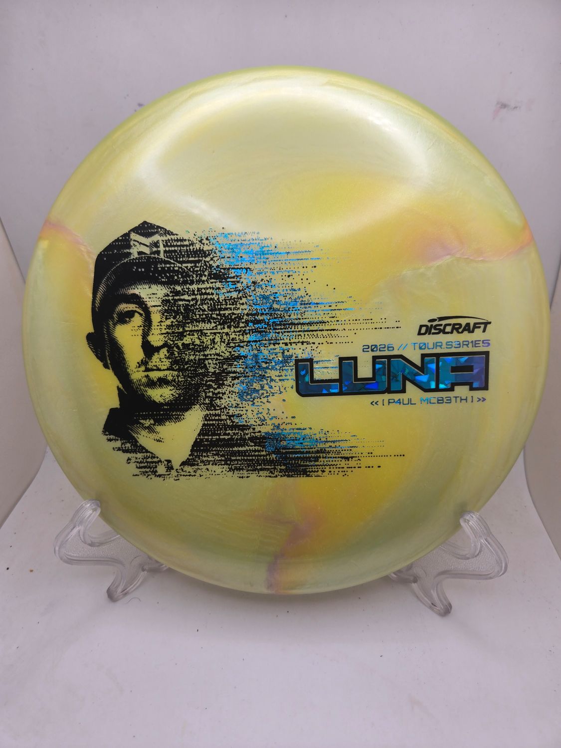 Discraft Disc Golf 2026 Paul McBeth Tour Series Luna Titanium Metal Pearl blended with Big Z Yellow 173-174g