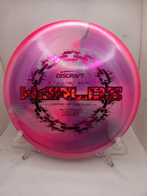 Discraft Discs 2026 Worlds Tour Series Sled Pink with Gold and Red Fractal Stamp 178g
