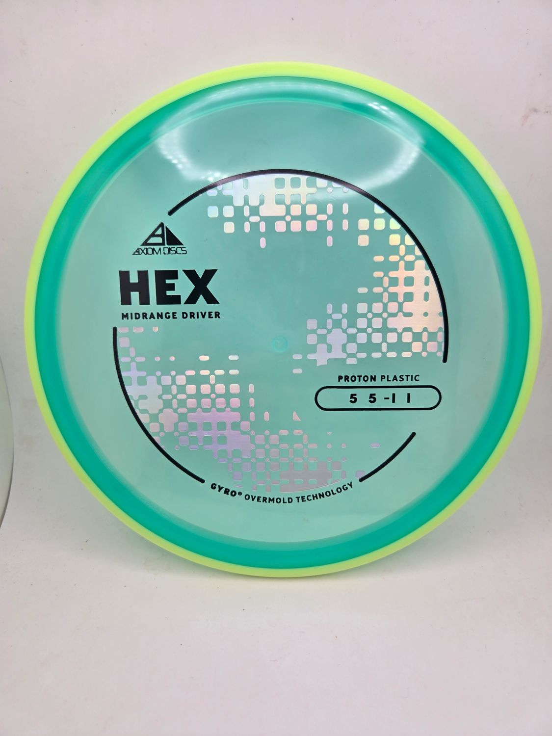 Axiom Discs Hex Proton Green with Yellow Rim 170g