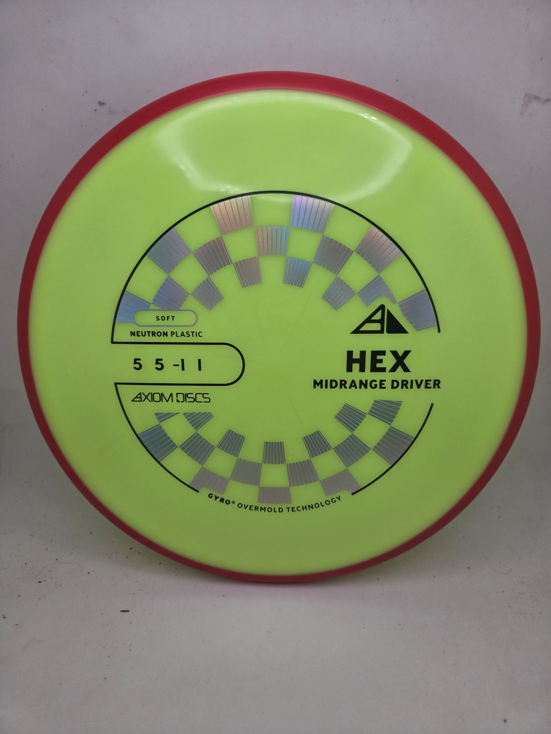 Axiom Discs Hex Neutron Soft Yellow with Red Rim 176g
