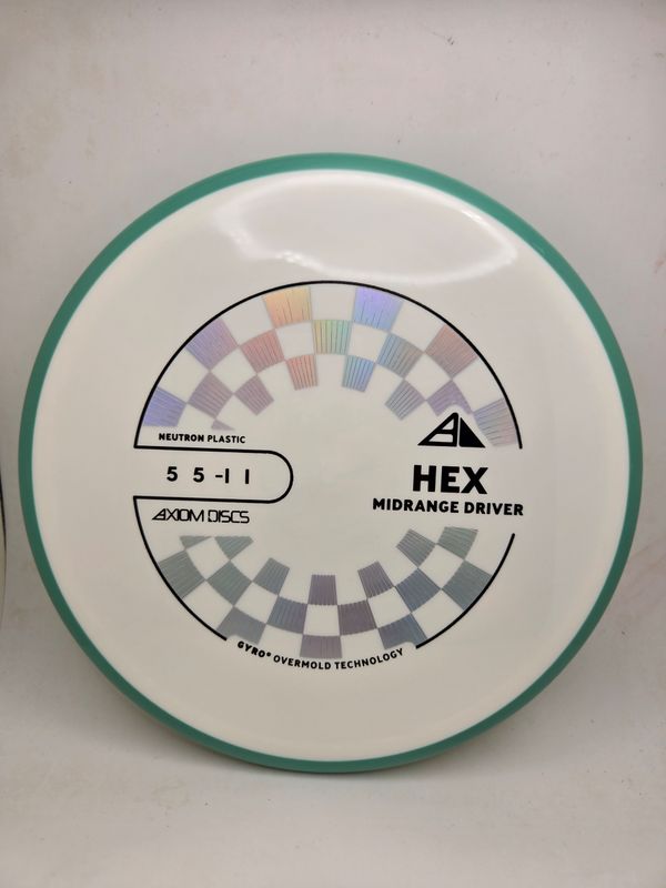 Axiom Discs Hex Neutron White with Teal Rim 176g