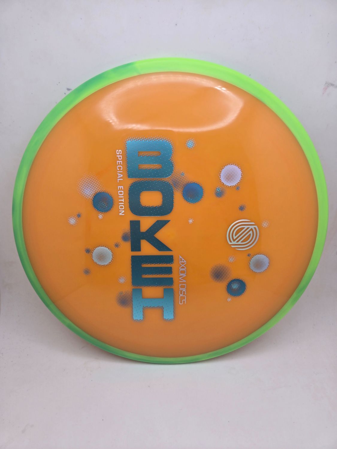 Axiom Neutron Bokeh - Special Edition Orange with Green Rim 168g