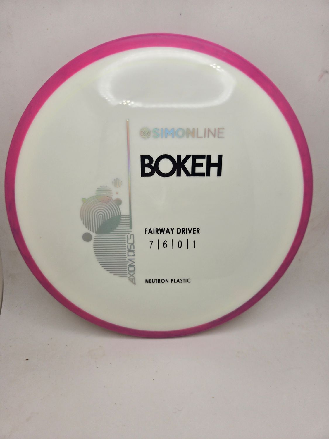Axiom Neutron Bokeh - Stock White with Pink Rim 166g