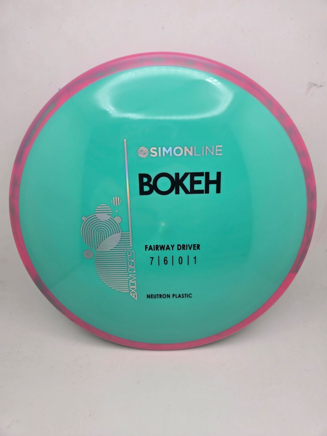 Axiom Neutron Bokeh - Stock Teal with Pink Rim 174g