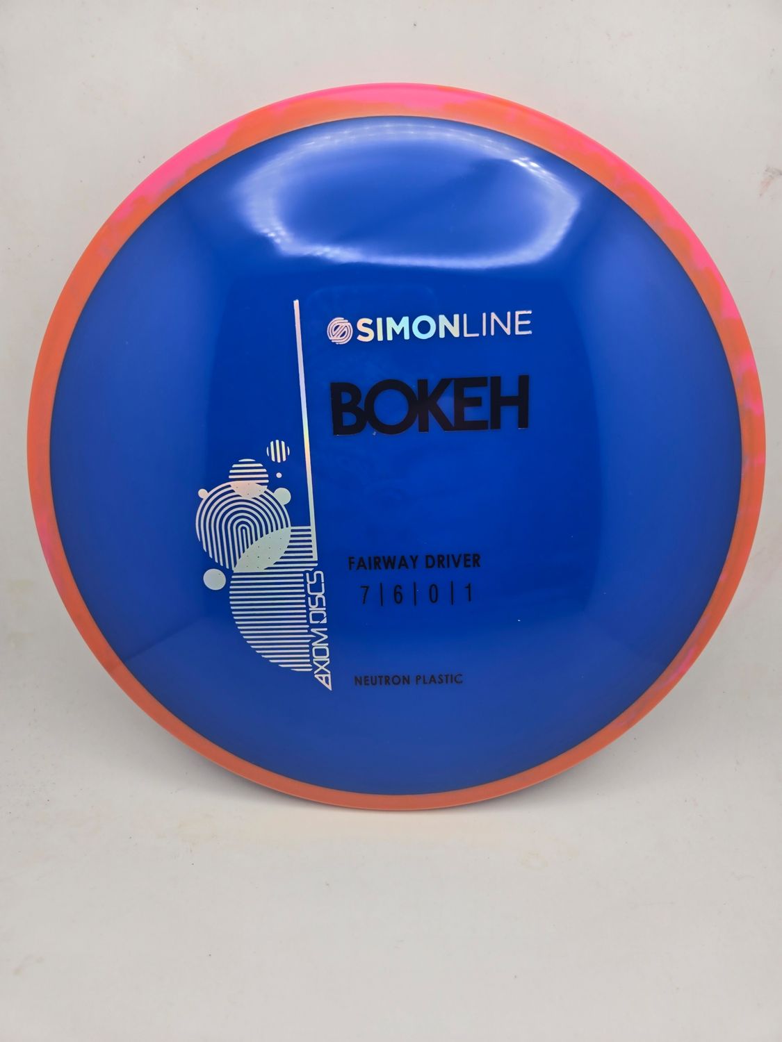 Axiom Neutron Bokeh - Stock Blue with Orange Rim 174g