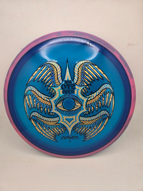 Axiom Discs Particle Proton Soft Rhythm Blue with Swirly pink Rim 166g