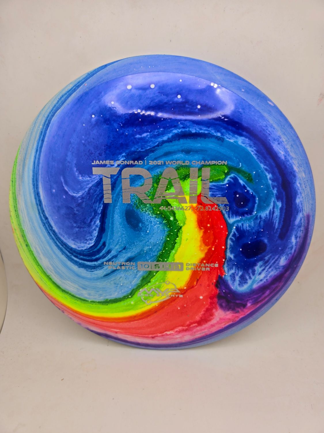 MVP Discs Neutron Trail Dyed Rainbow Swirl 174g