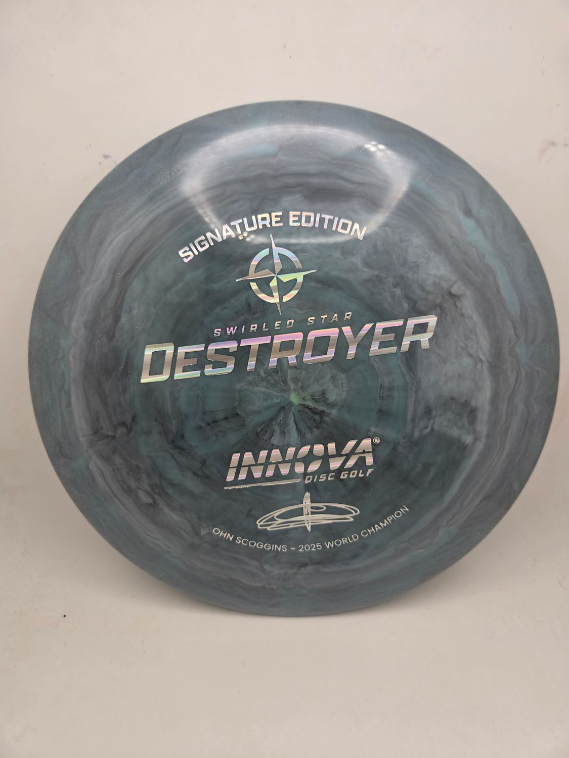 Innova Discs Swirled Star Ohn Scoggins 2025 World Champion Destroyer Grey 171g