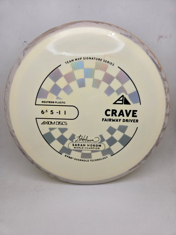 Axiom Discs Neutron Crave Sarah Hokom Light Tan Plate Grey Swirly Rim 173g