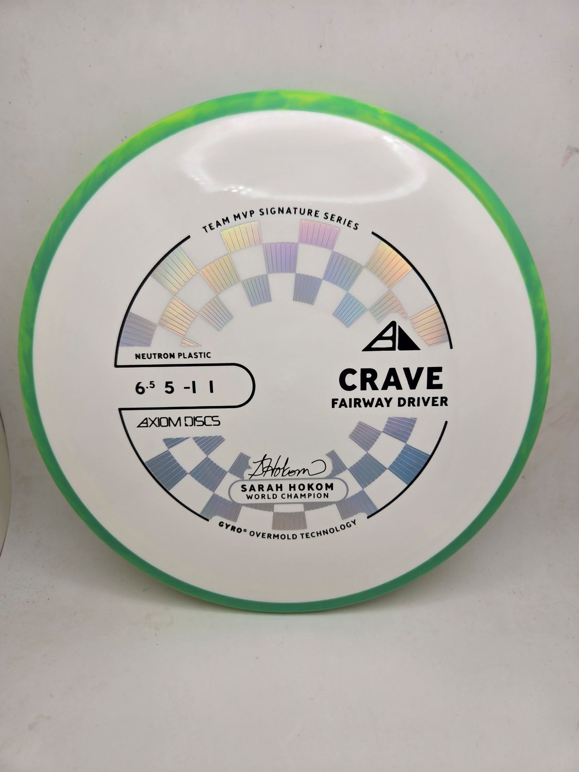 Axiom Discs Neutron Crave Sarah Hokom White Plate Teal Rim 169g