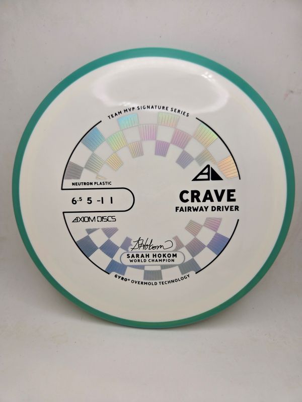 Axiom Discs Neutron Crave Sarah Hokom White Plate Teal Rim 167g