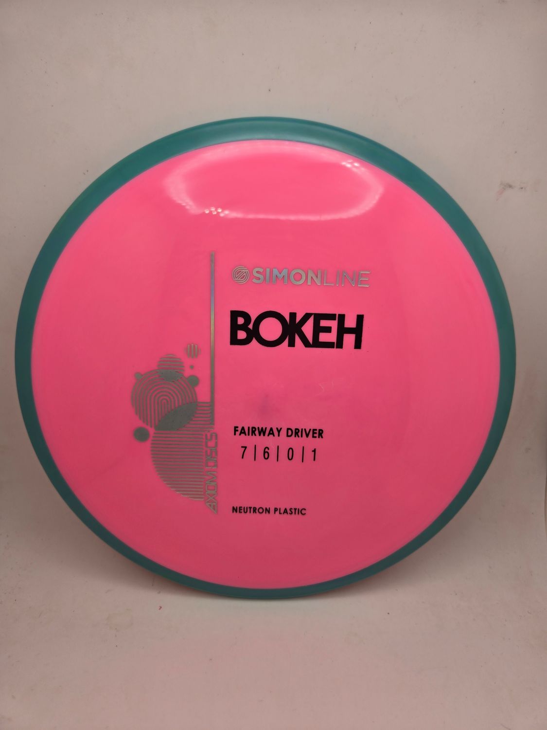 Axiom Neutron Bokeh - Stock Pink with Teal Rim 174g