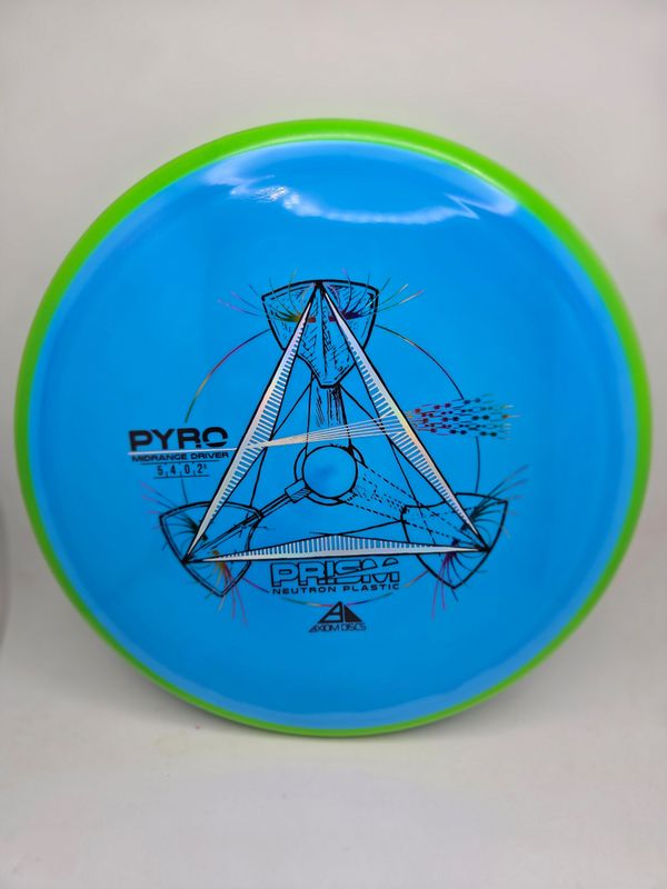 Axiom Discs Pyro Prism Neutron Blue with Green Rim 172g