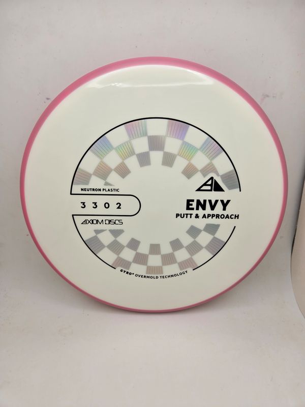 Axiom Discs Envy Neutron White with Pink Rim 174g.
