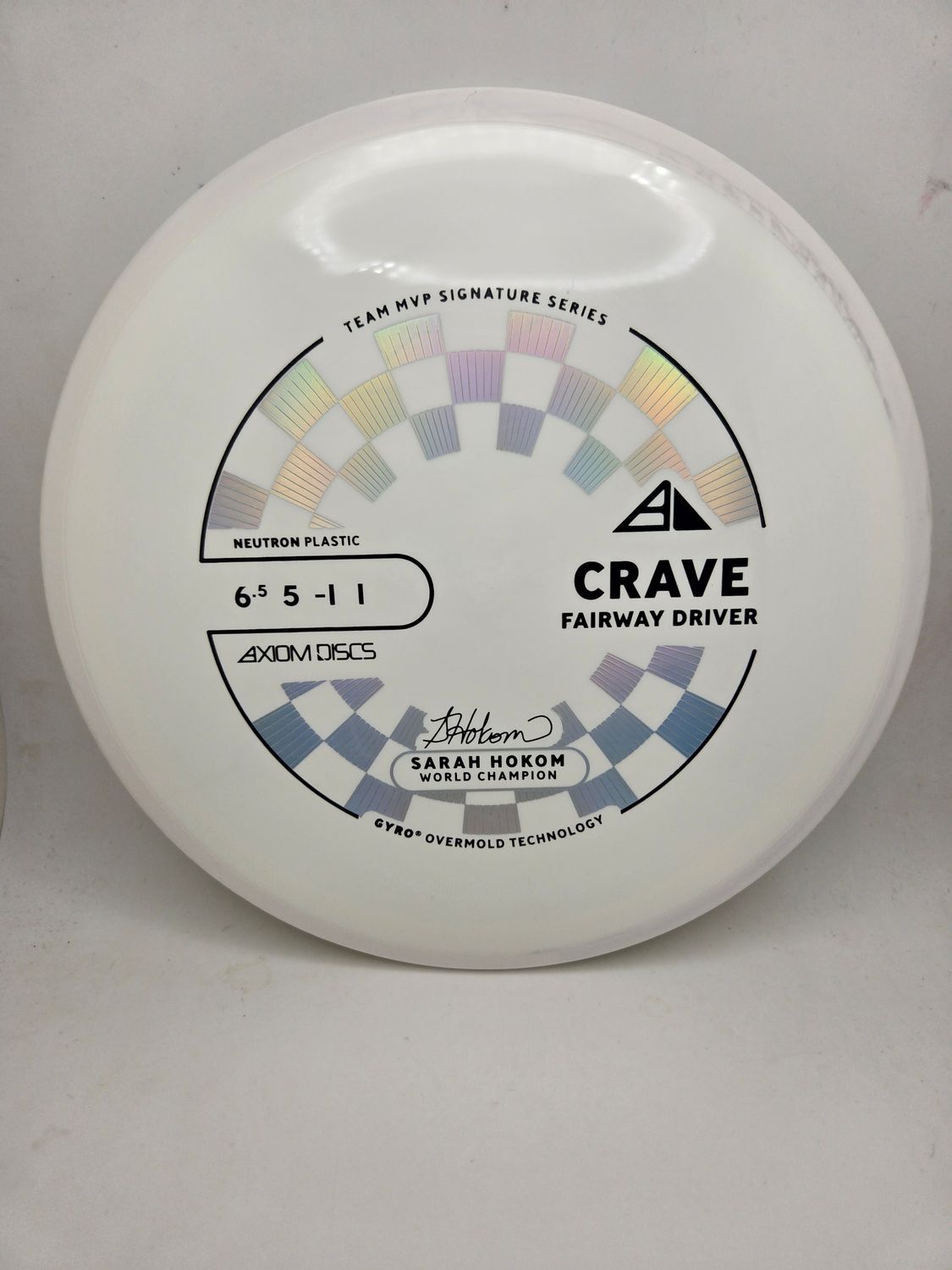 Axiom Discs Neutron Crave Sarah Hokom White Plate White Swirly Rim 164g