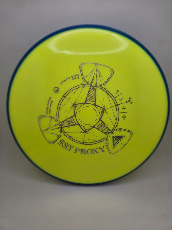 Axiom Discs Proxy Soft Neutron Yellow with Blue Rim 165g