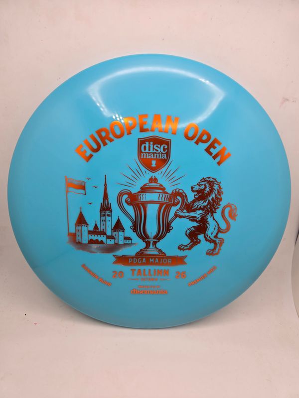 Discmania Discs Gannon Buhr Triumph Series Q-Line Premier MD3 (2026 European Open) Sky Blue with Orange Stamp 177g