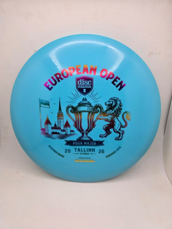 Discmania Discs Gannon Buhr Triumph Series Q-Line Premier MD3 (2026 European Open) Sky Blue with Gradient Stamp 177g