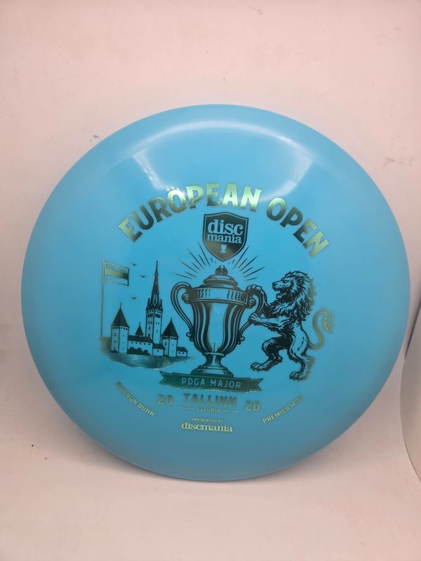 Discmania Discs Gannon Buhr Triumph Series Q-Line Premier MD3 (2026 European Open) Sky Blue with Green Stamp 177g