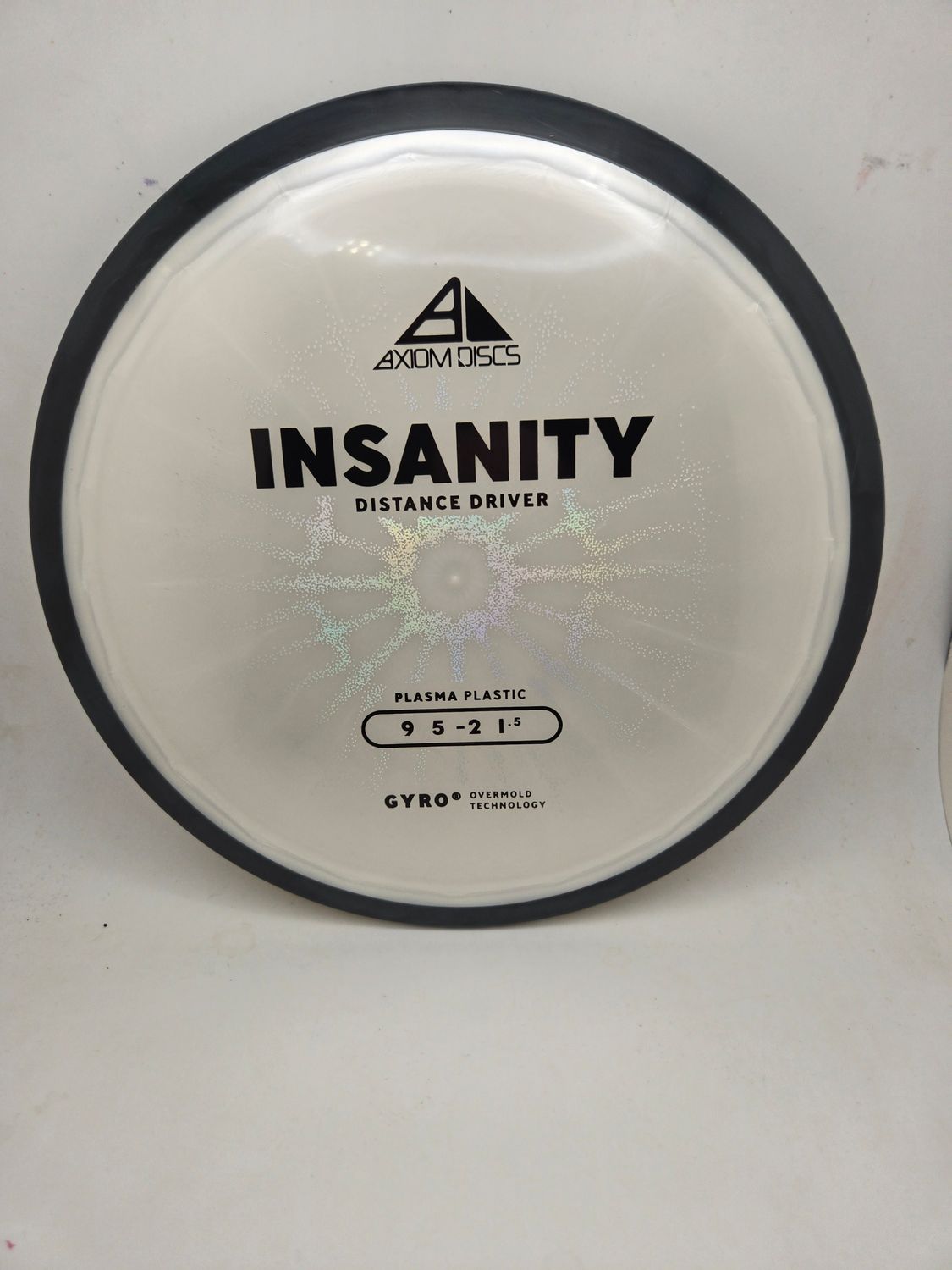 Axiom Discs Insanity Plasma White with Black Rim 168g