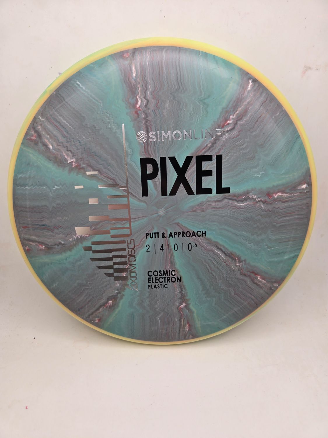 Axiom Discs- Simon Line - Cosmic Electron Pixel -  Purple with Orange Rim 175g