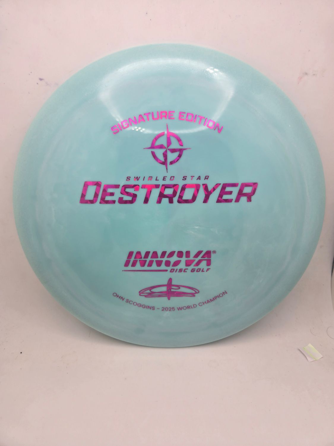 Innova Discs Swirled Star Ohn Scoggins 2025 World Champion Destroyer Blue 169g
