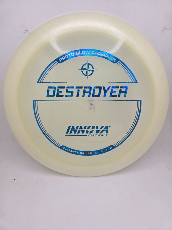 Innova Discs Proto Glow Champion Destroyer Blue Stamp 171g.