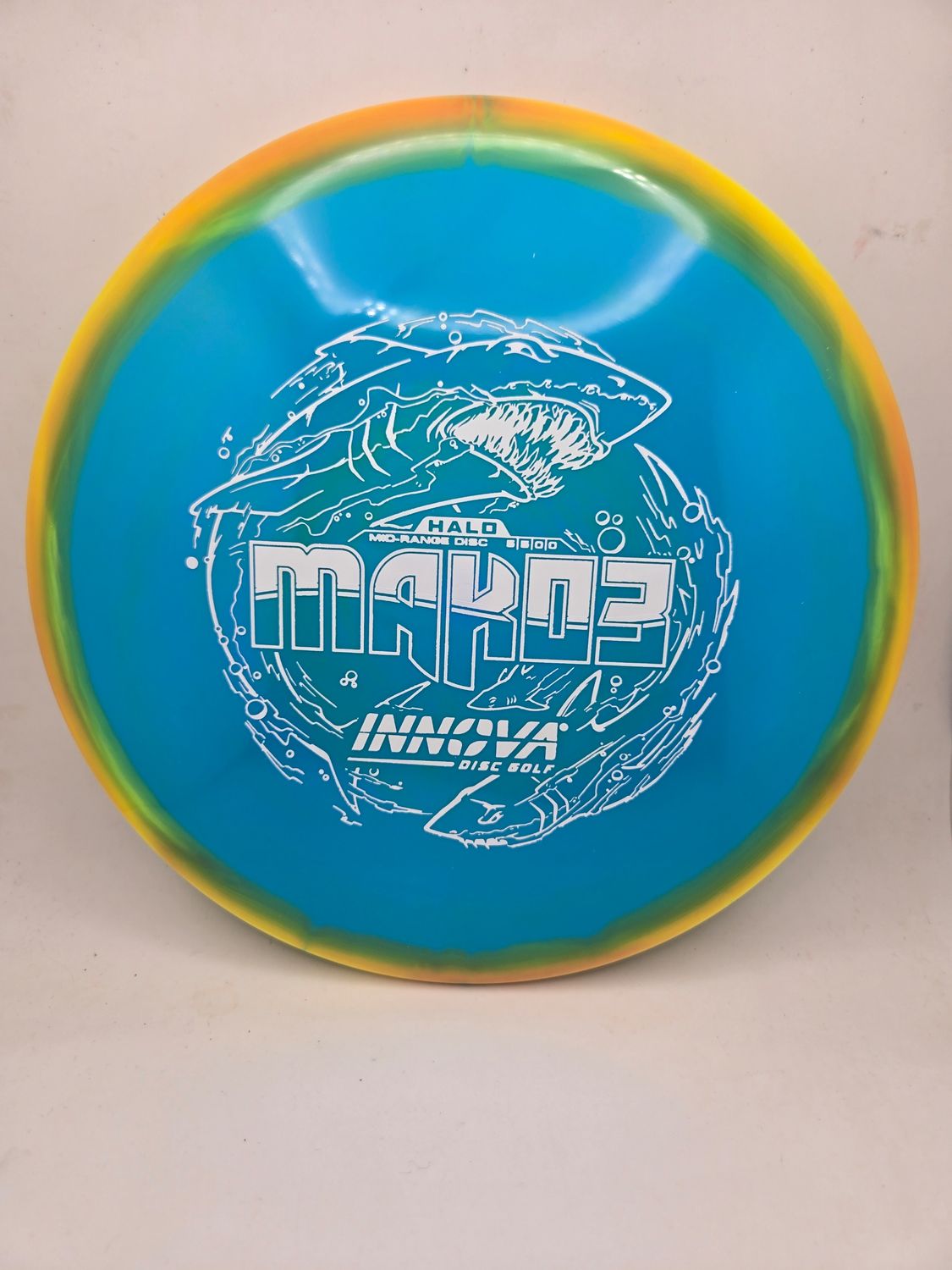 Innova Discs Halo Star Mako3 Blue with Yellow/Orange Rim 171g