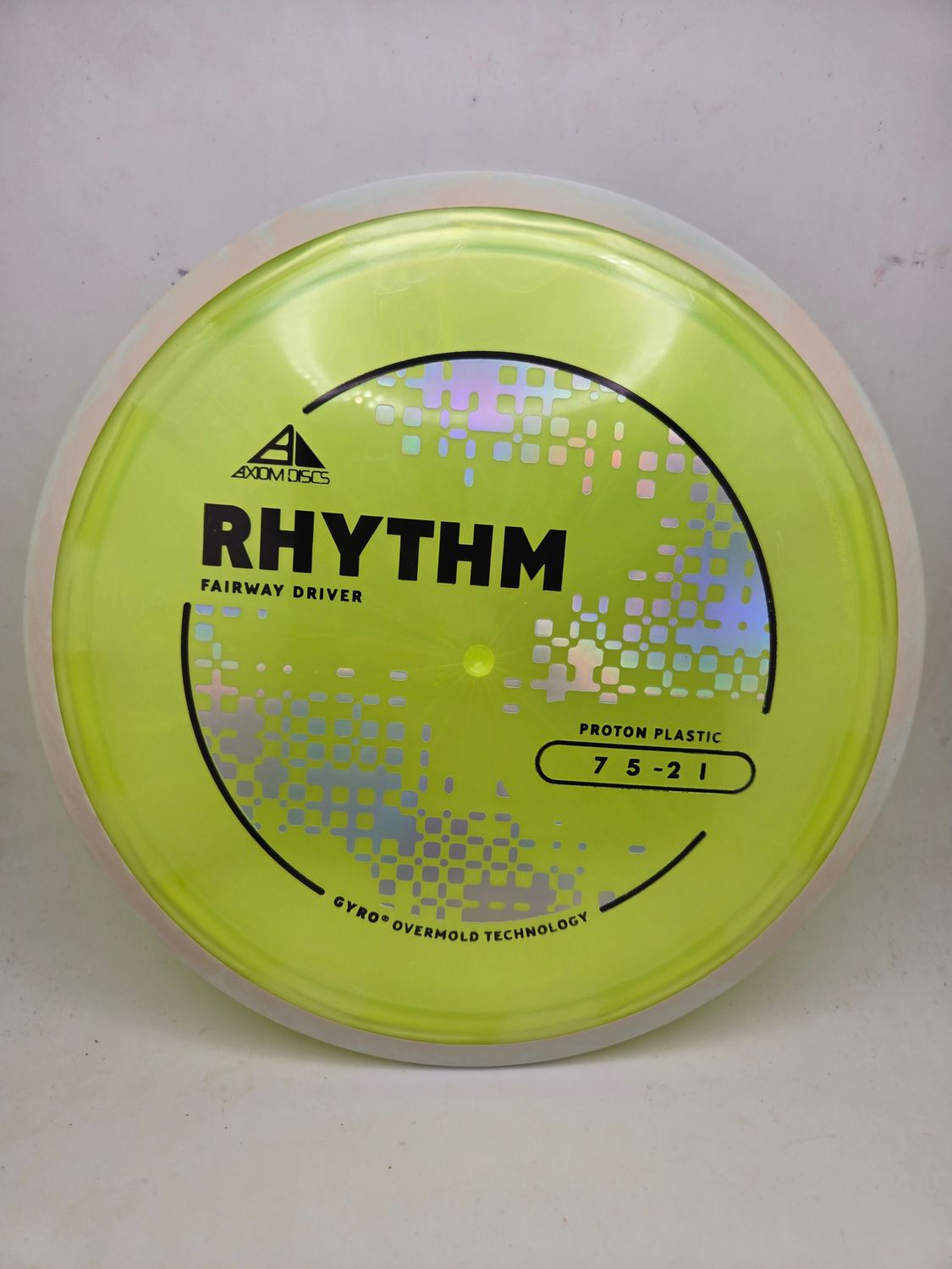 Axiom Discs Proton Rhythm Clear Yellow with White Rim 168g