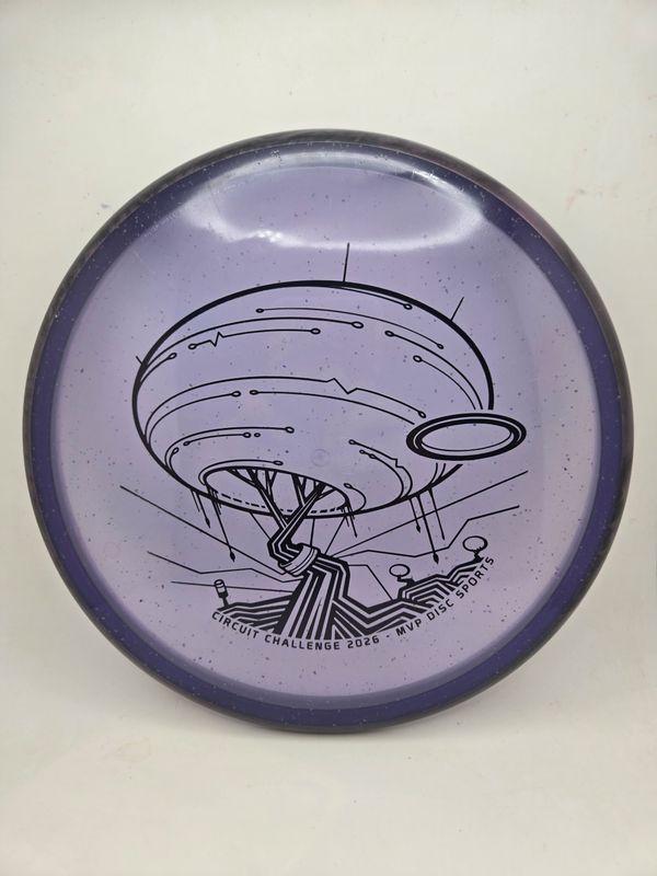 Axiom Discs Circuit Challenge Particle Glow Proton Paradox Purple with Swirly Black Rim 177g