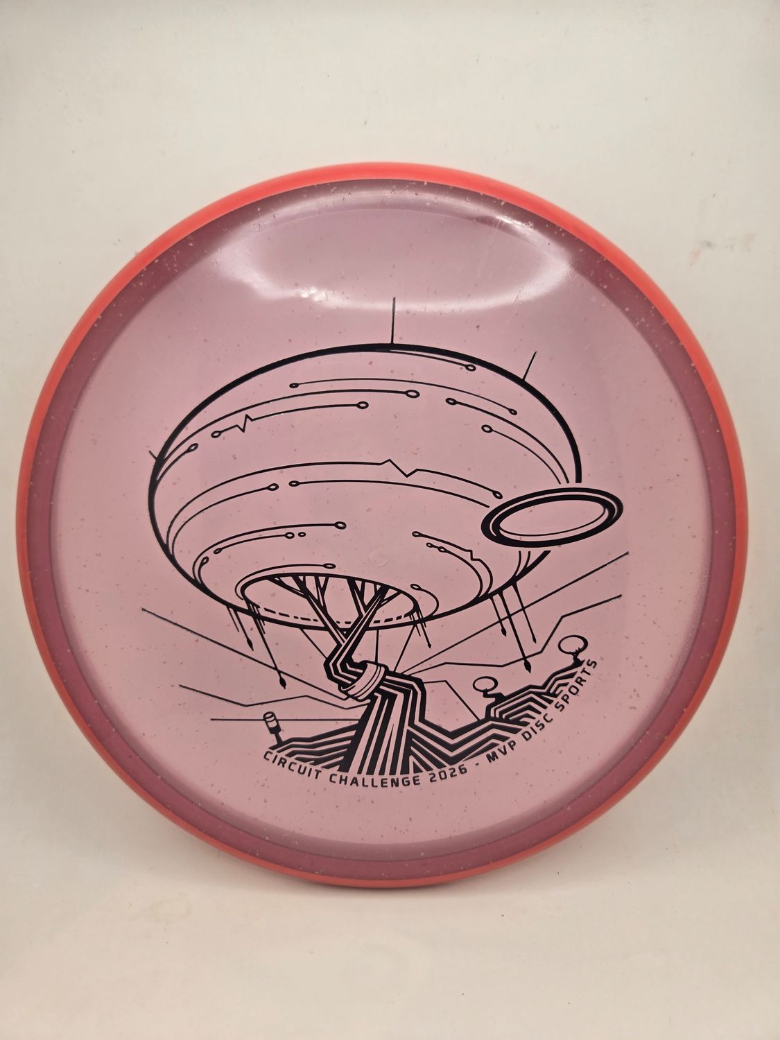 Axiom Discs Circuit Challenge Particle Glow Proton Paradox Watermelon Red with Green Rim 178g