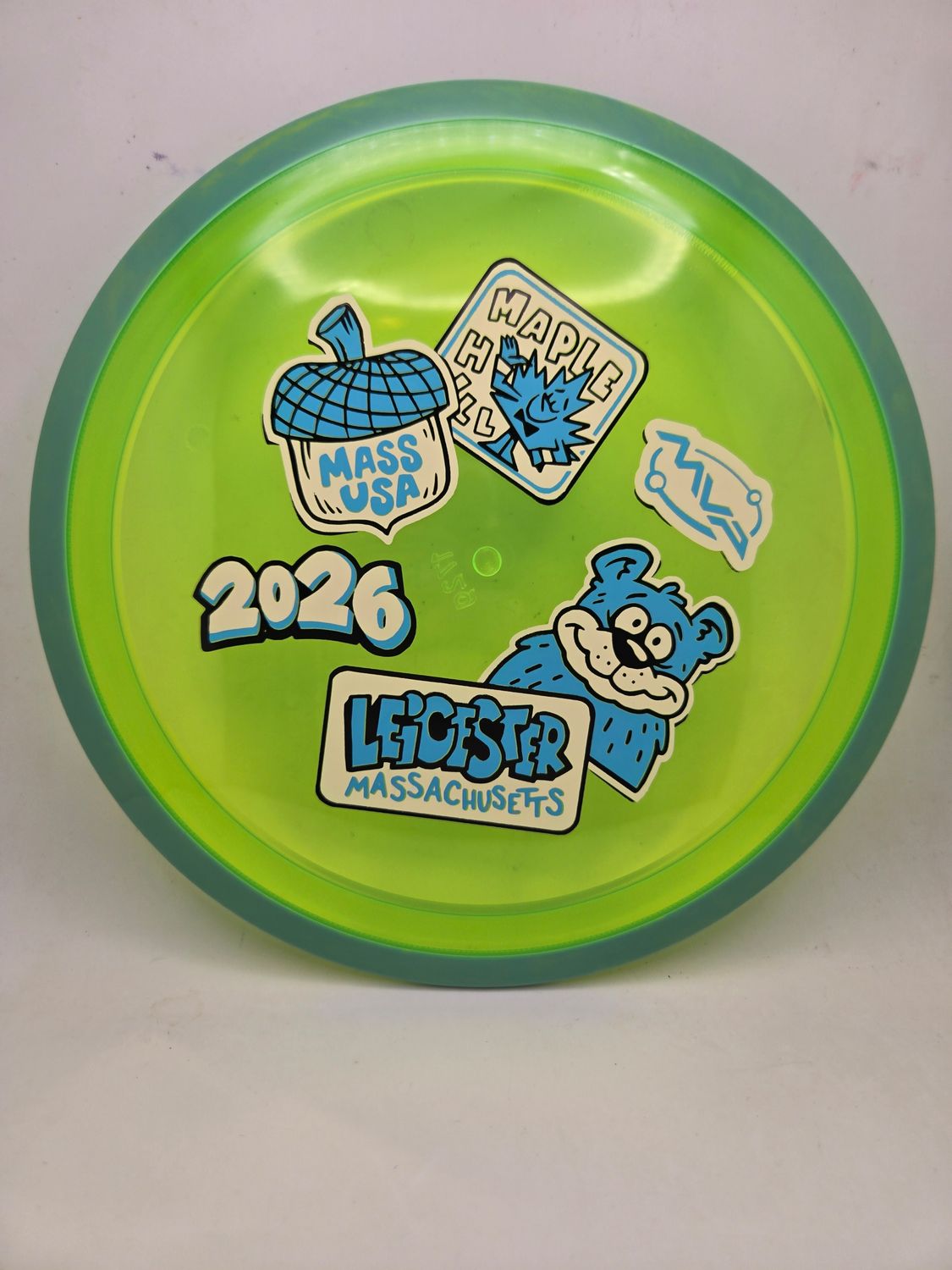 Axiom Discs MVP OPEN 2026 Proton Aspect Dayglow Green with Teal Rim 172g