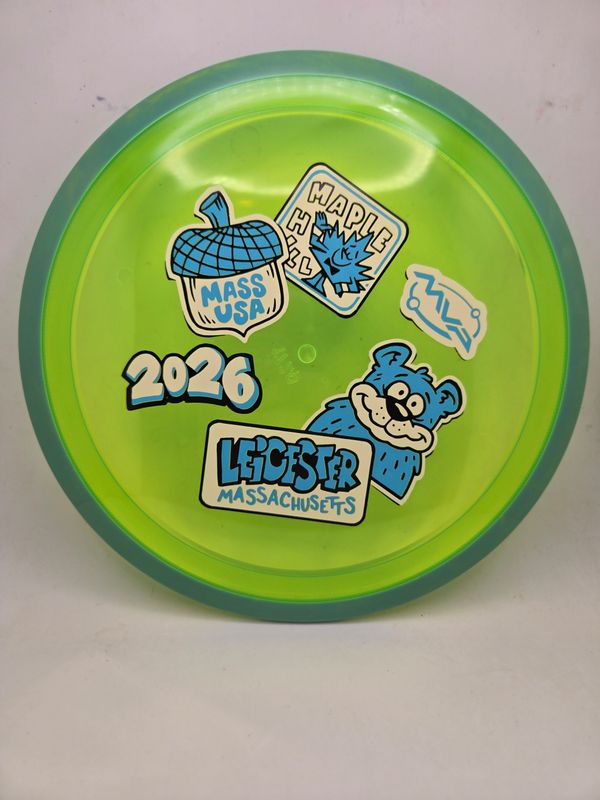 Axiom Discs MVP OPEN 2026 Proton Aspect Dayglow Green with Teal Rim 172g